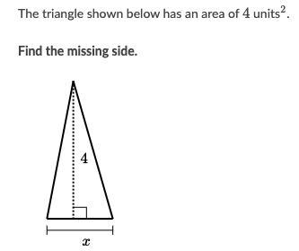 Find the missing side, x of the triangle using the appropriate formula. 1 unit 16 units-example-1