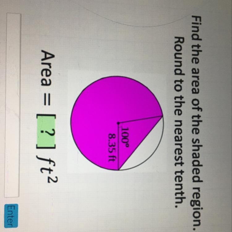 Find the shaded region. Round to the nearest tenth.-example-1