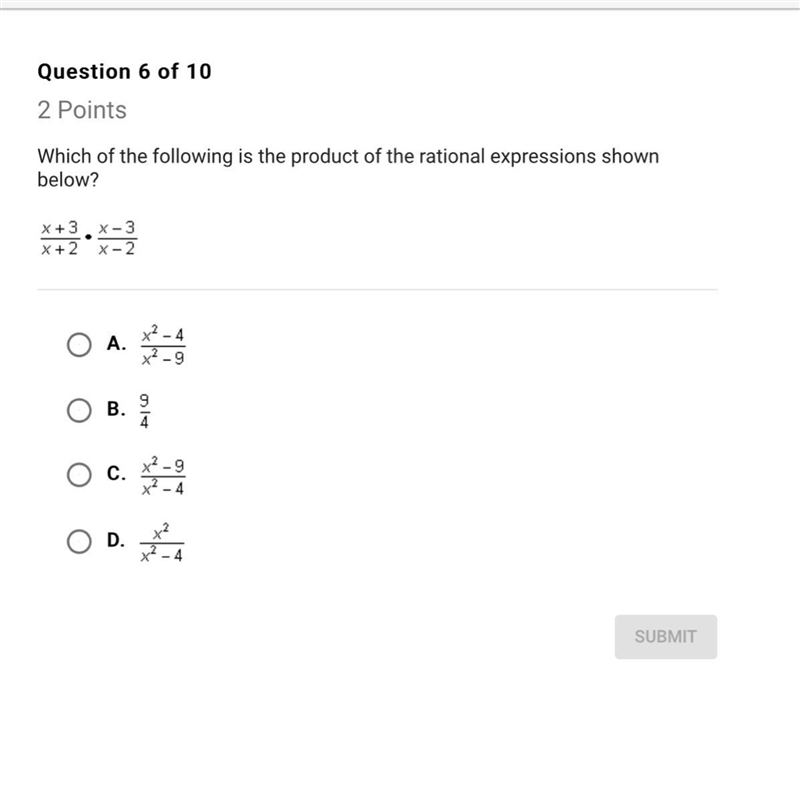 Which of the following is the product of the rational expression shown below-example-1