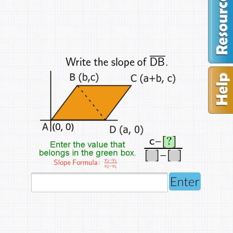 Write the slope of DB-example-1