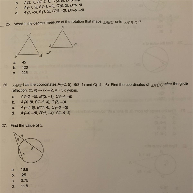 Can I get some help with 26 please?-example-1