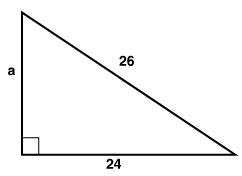 1. Find the length of the unknown leg. The measure of b is 2. Find the length of a-example-2