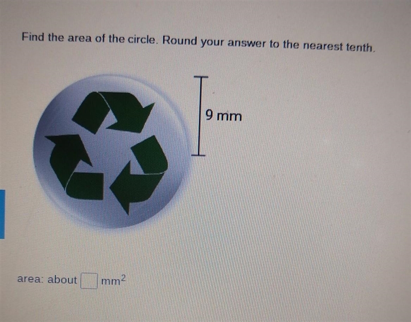 Plz help !!! Find the area of the circle​-example-1