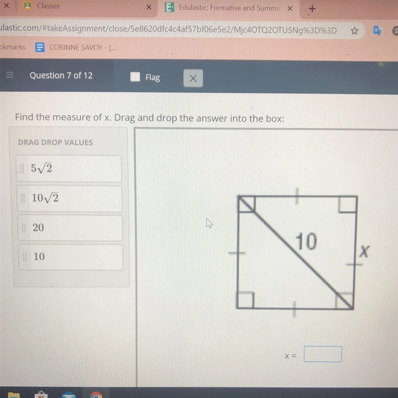 Find the measure of X-example-1