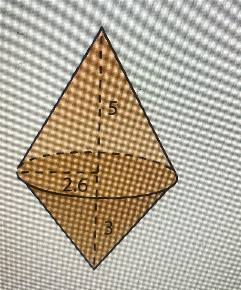 What is the volume of the figure below? A. 56.6 cubic units B. 83.4 cubic units C-example-1