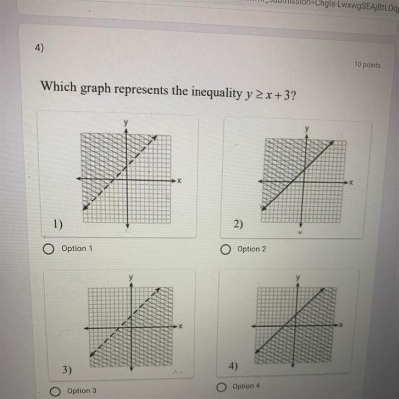 Anybody can help me?? Which graph respects the inequality??-example-1