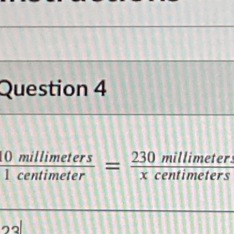 10 millimeters 1 centimeter 230 millimeters x centimeters-example-1