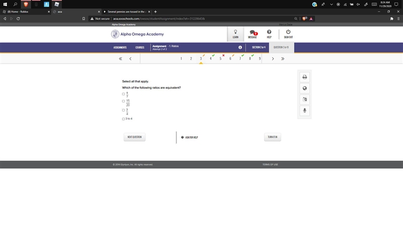 Select all that apply. Which of the following ratios are equivalent?-example-1