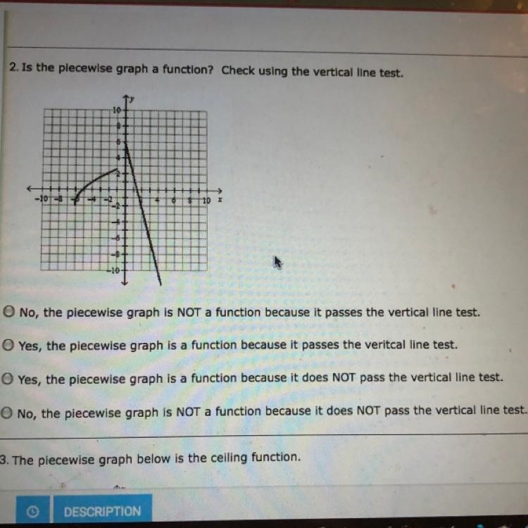 Is this a piecewise graph function? Check using vertical line test. HELP!-example-1