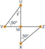 The image shown has two triangles sharing a vertex: What is the measure of ∠WZX, and-example-1