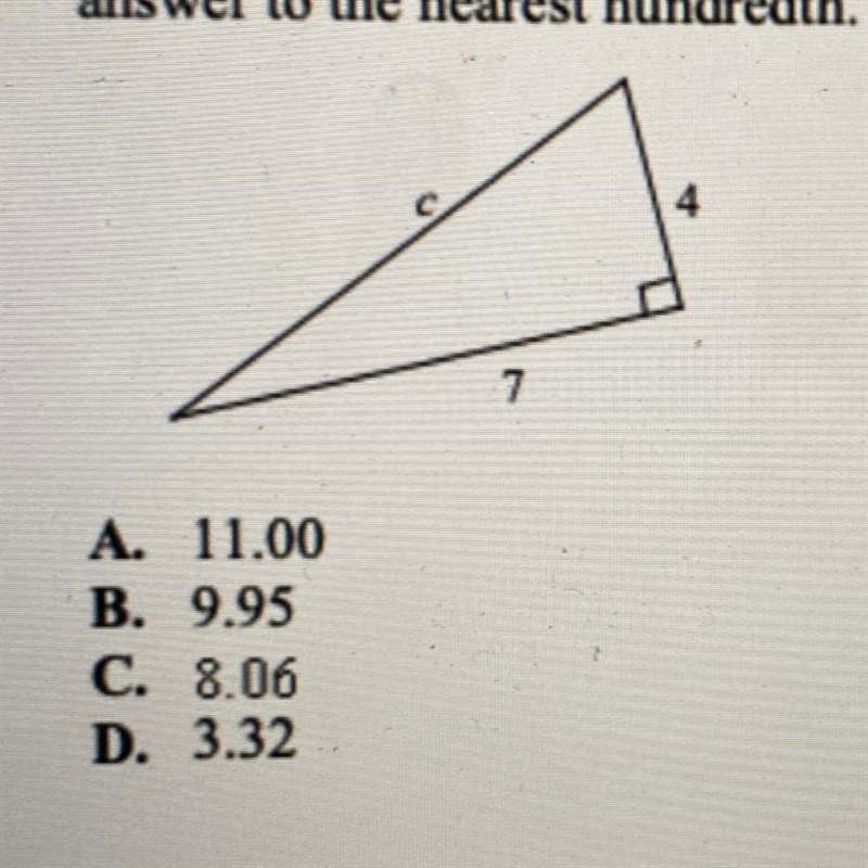 Find the length of the hypotenuse round your answer to the nearest hundred-example-1