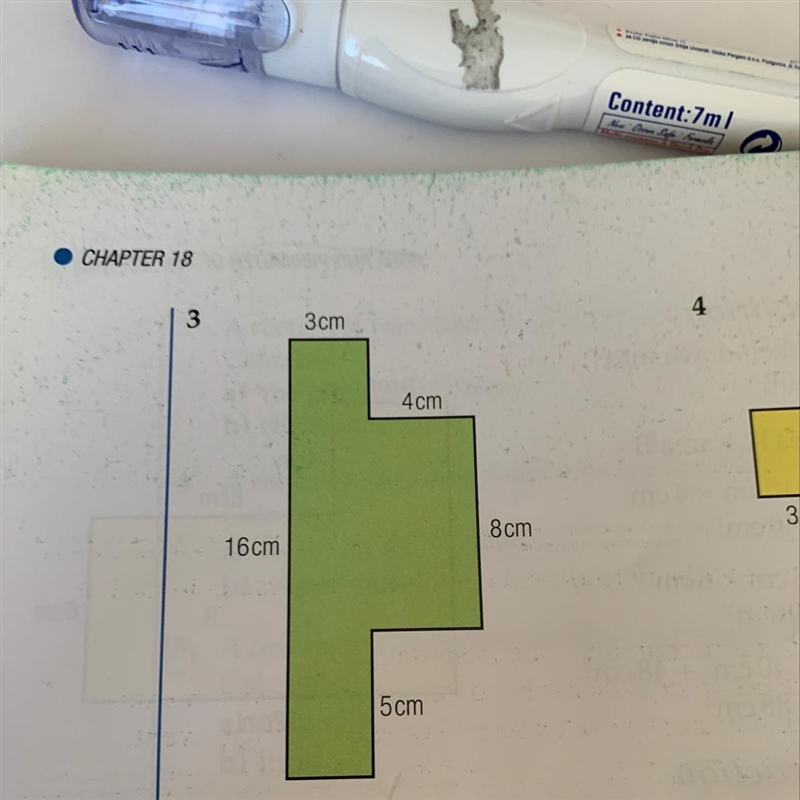 Calculate the perimeter and area of each of these composite shapes-example-1