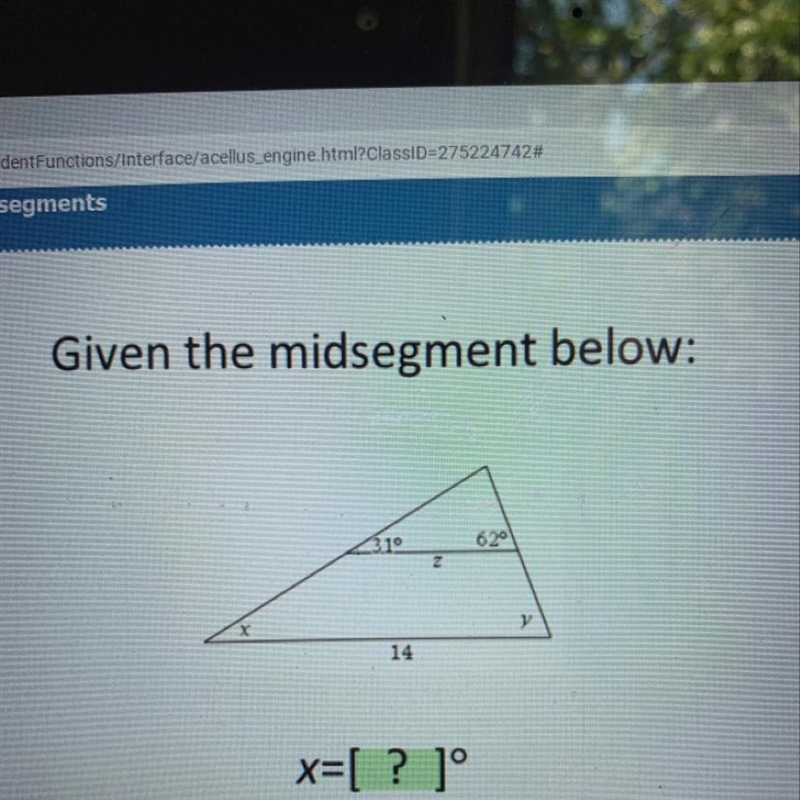 What does x equal to ?-example-1