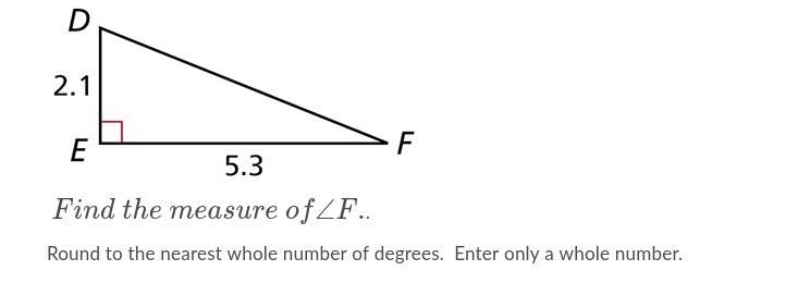 Round to the nearest whole number of degrees. Enter only a whole number.-example-1