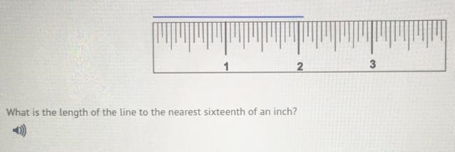 What is the length of the line to the nearest sixteenth of an inch-example-1