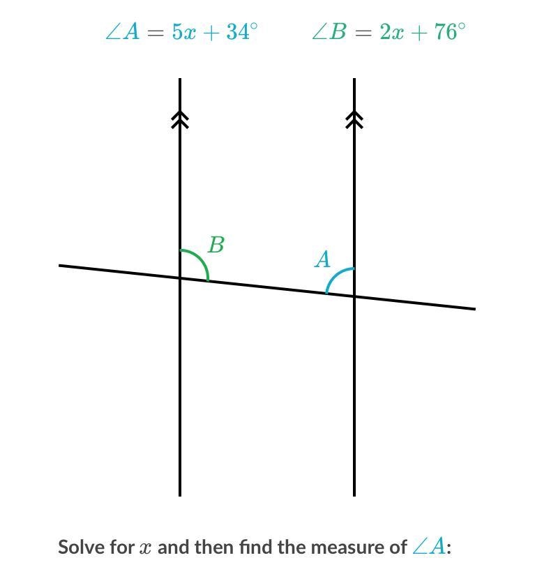 The angle measurements in the diagram are represented by the following expressions-example-1