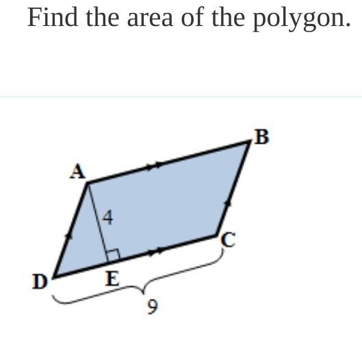 Find the area of the polygon.-example-1