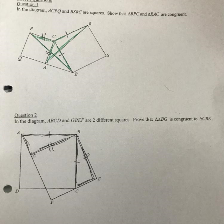 Can anyone tell me what is the last condition of congruency for both the questions-example-1