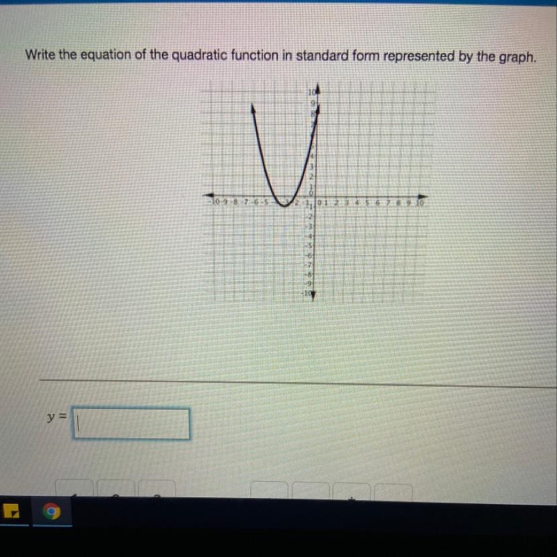 Can anyone tel me what y equals in standard form?-example-1