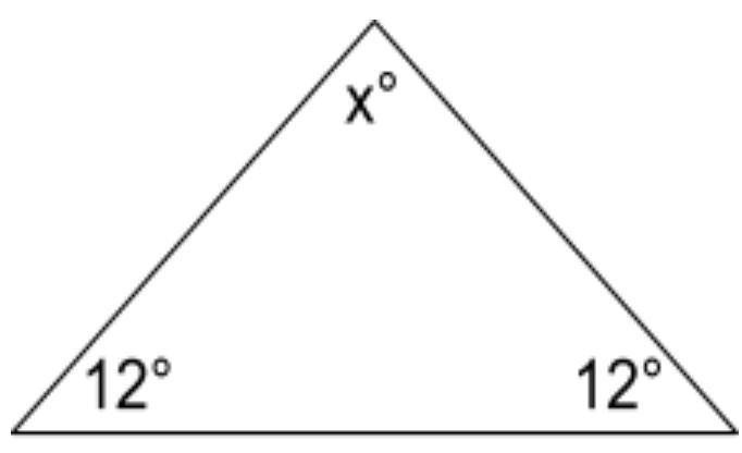 What is the value of the missing angle in the triangle? A) 156 Degrees B) 66 Degrees-example-1