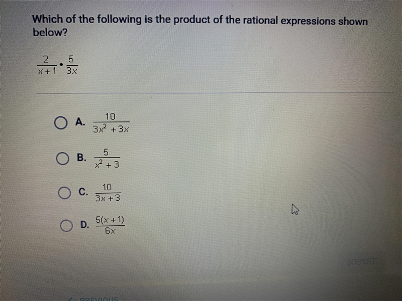 Which of the following is the product of the rational expressions shov below? 2/ x-example-1