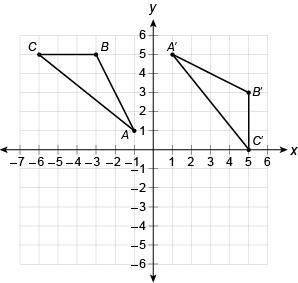 What is the sequence of transformations that maps △ABC to △A′B′C′ ? Select from the-example-1