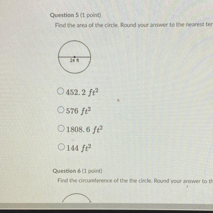 Find the area of the circle-example-1