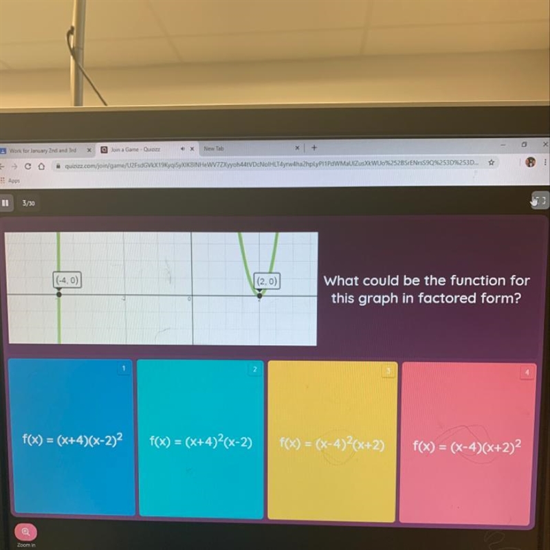 What could be the function for this graph in factored form?-example-1