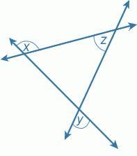 Given that the measure of ∠x is 120°, and the measure of ∠y is 60°, find the measure-example-1