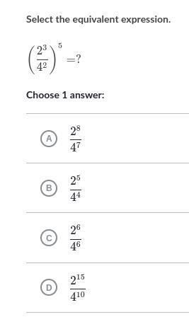 Select the equivalent expression.-example-1