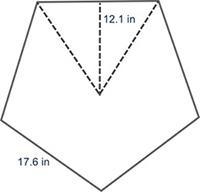 Calculate the area of the regular pentagon below:-example-1