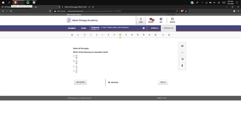 Select all that apply. Which of the following are equivalent ratios?-example-1