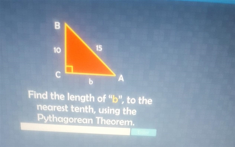 Find the length of B to the nearest tenth using the Pythagorean theorem.​-example-1