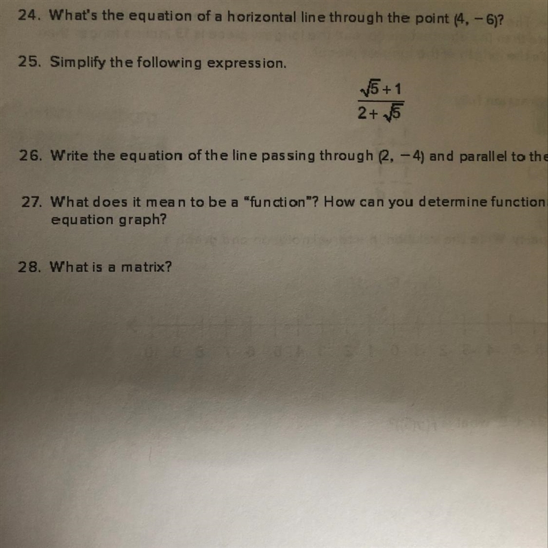 Question 24 on this pictured math sheet please. Have a great day!-example-1