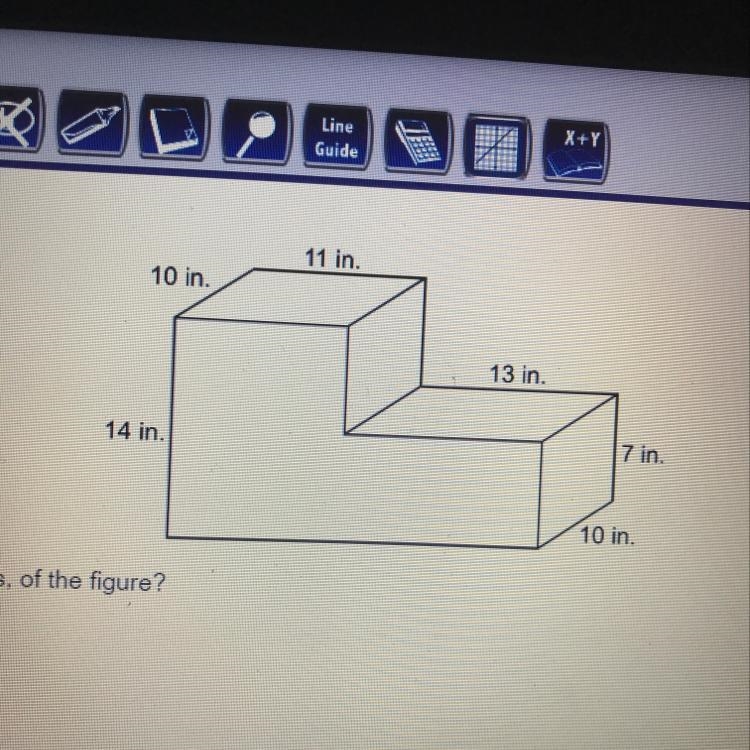 A figure is shown. What is the volume, in cubic inches?-example-1