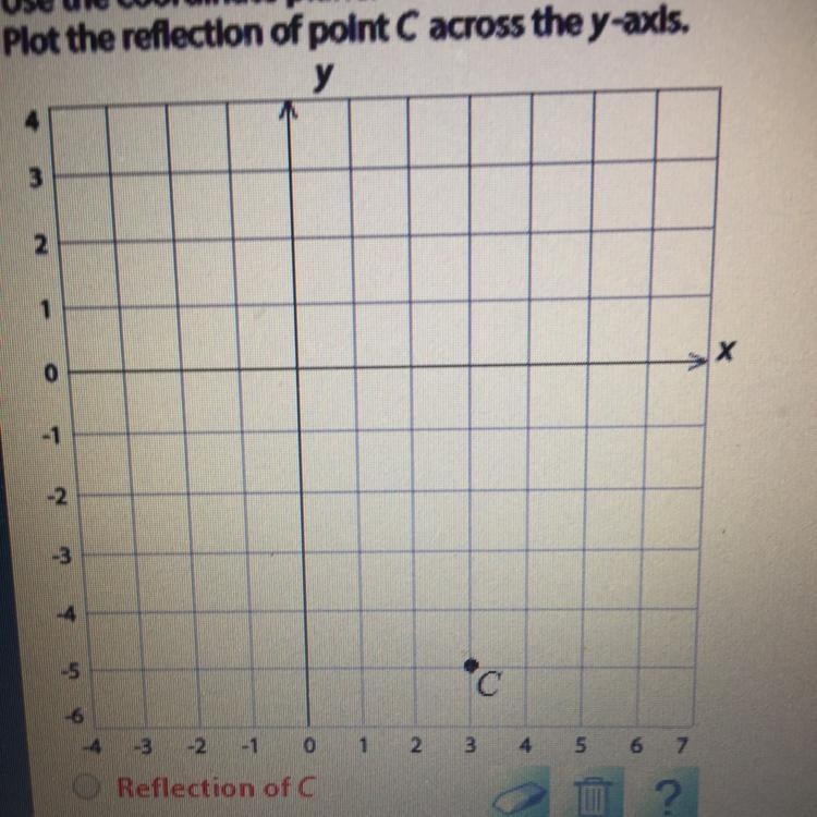 What is the distance between point C and its reflection?-example-1