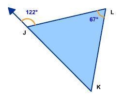 What is ∠mK? a. 55 b. 58 c. 122 d. 125-example-1