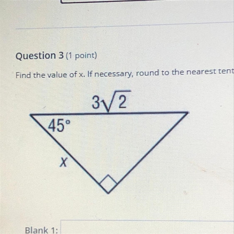 Find the value of x. If necessary, round to the nearest tenth.-example-1