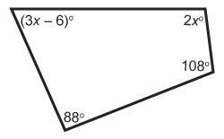 The interior angles formed by the sides of a quadrilateral have measures that sum-example-1