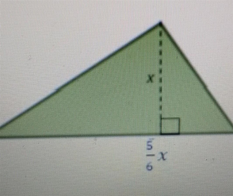 Find the area of the triangle. Show as much work as possible for full credit. ​-example-1