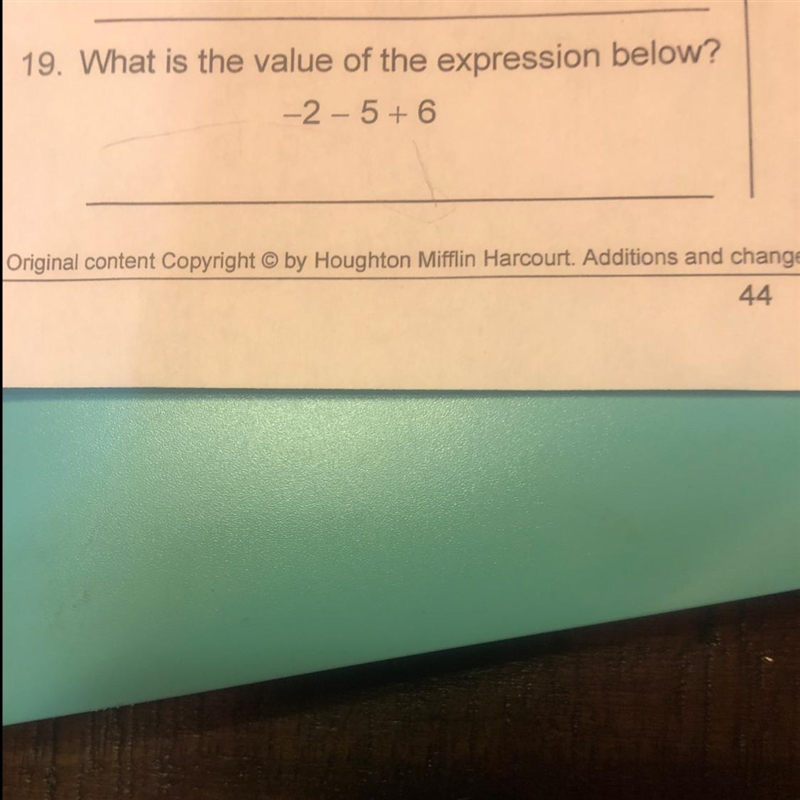 What is the value of the expression below? -2 - 5+6-example-1