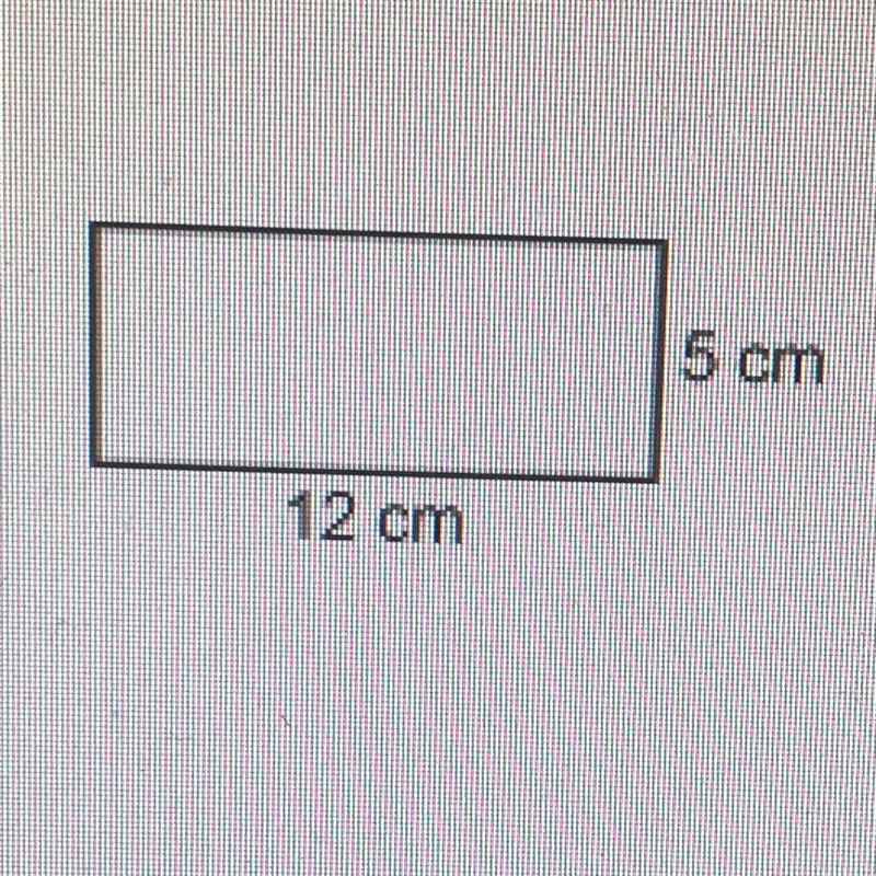 What is the area of the rectangle? A. 60 square centimeters B. 34 square centimeters-example-1