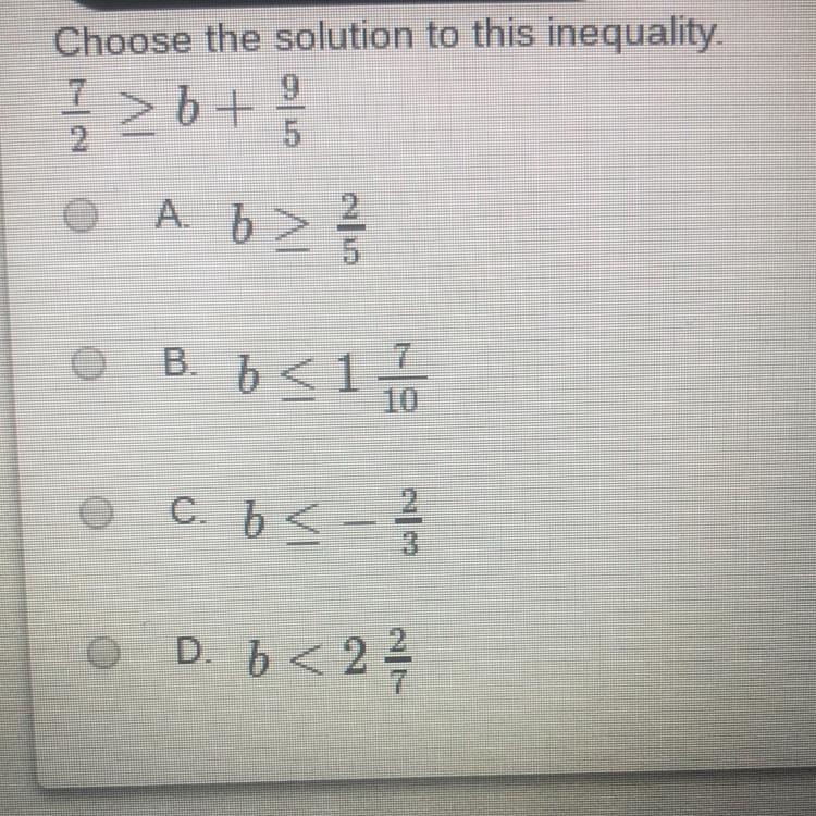 Choose the solution to this inequality.-example-1