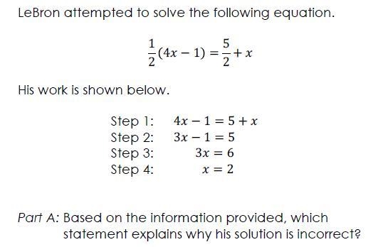 Part B: what is the correct answer x = 1 x = 2 x = 3 x = 4-example-1