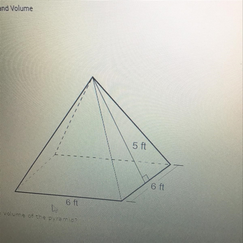 What is the volume of the pyramid 150ft^3 540 ft^3 432 ft^3 48 ft^3-example-1