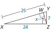 Find the exact value of x-example-1