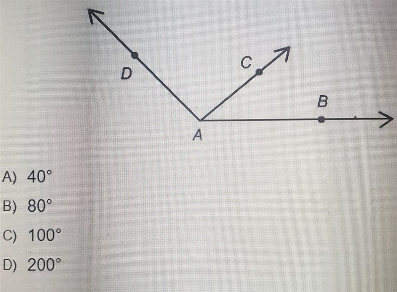 If mBAD = 120° and m CAD = 80°, find mBAC.​-example-1