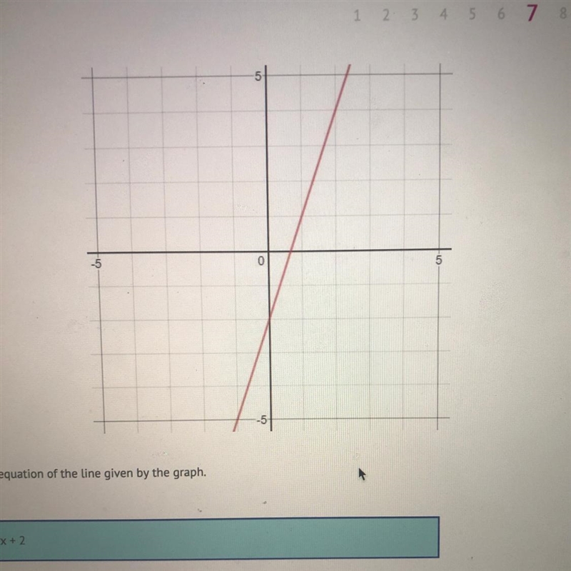 Determine the equation of the line given by the graph. A) y = 3x + 2 B) y = 3x - 2 C-example-1