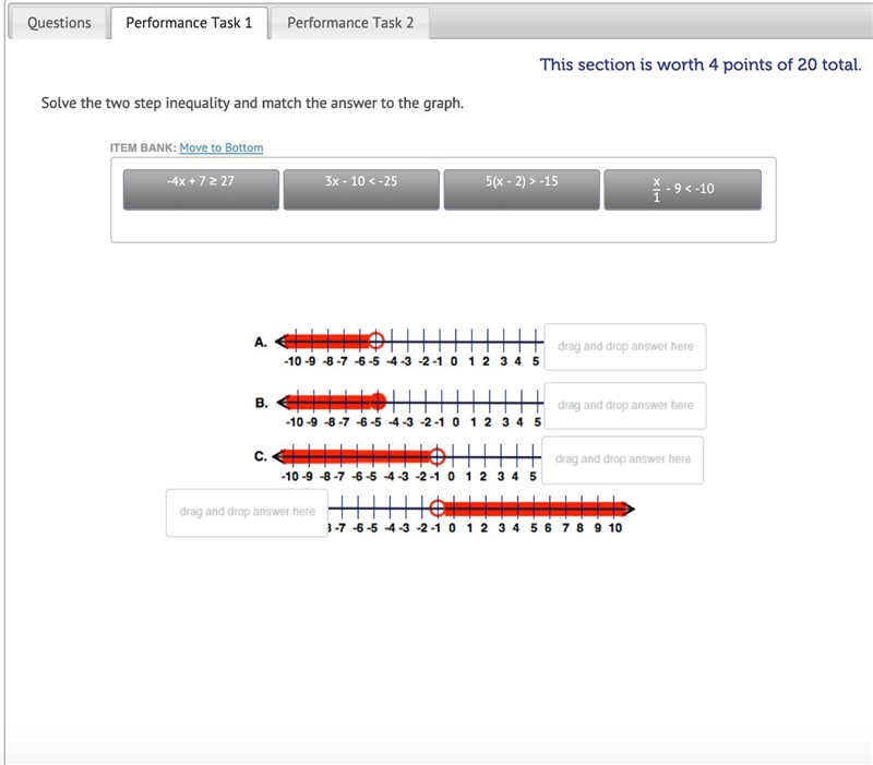 Solve the two step inequality and match the answer to the graph.-example-1