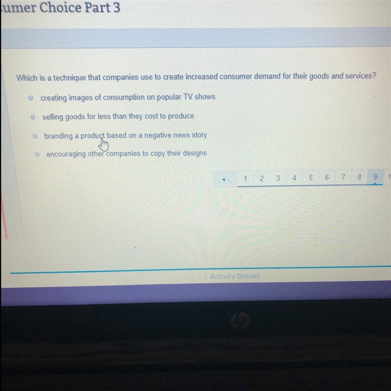 Which is a technique that companies use to create increased consumer demand for their-example-1